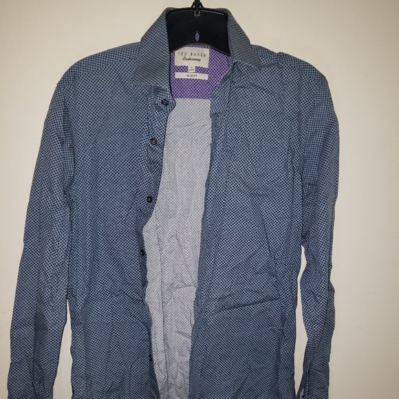 Ted Baker Endurance Button Down Pattern Shirt - Picture 1 of 15